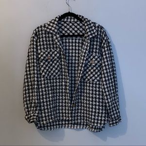 Houndstooth shacket